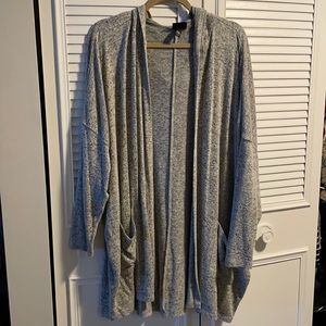 Super soft, dolman sleeve, long, hooded cardigan with pockets